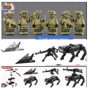 combo 6 lính ngụy trang kèm robot